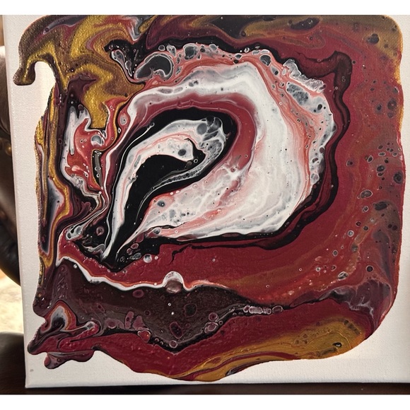 Hand made original multi color abstract acrylic on canvas wall decor painting - Picture 12 of 14